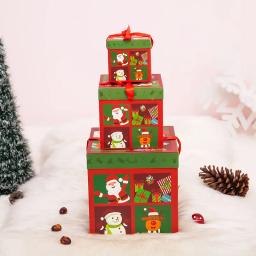 Caixas de Presente Dobráveis Personalizadas, Presente de Natal, Favor de Festa, Novo, Natal, Novo, 2022, 10, 15, 20 cm - Image 3