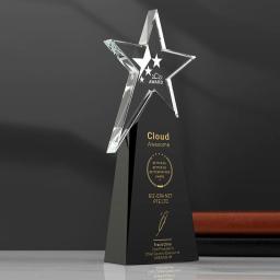 Cristal troféu presente celebração personalizada de cinco pontas Star Championship competição empregado reunião lembrança criativo troféu, 1Pc - Image 1