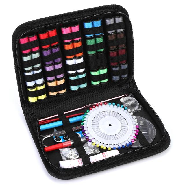 Kits de Costura KRABALL com Saco Portátil, Agulhas de Aço, Tesoura e Acessórios para Bordado e Quilting