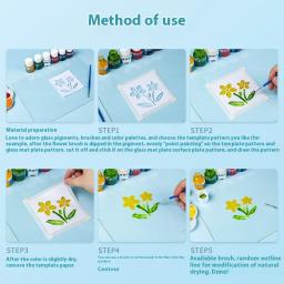 Conjunto de pintura acrílica de 20ml, garrafas profissionais, 24 cores para roupas artesanais diy, pintura de pigmentos de vidro, grafite, artistas, supplie - Image 4