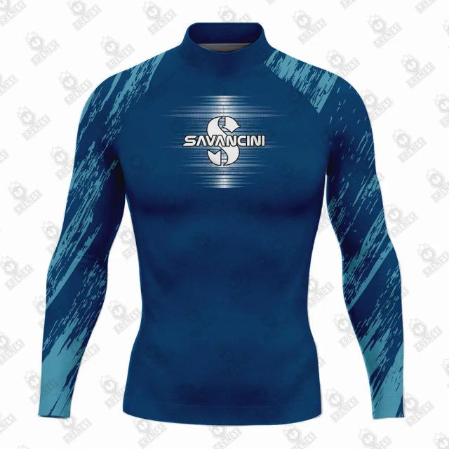 Camisa de Manga Comprida Masculina Savancini com Proteção UV para Natação e Mergulho