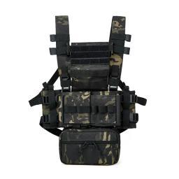 Homens Multicam caça MK3 tático peito Rig arnês, Modular leve Airsoft Militar Vest, 5.56 Mag bolsa, Panball engrenagem - Image 2
