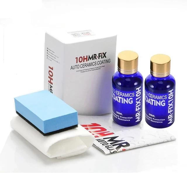 Revestimento Hidrofóbico Líquido Anti-Riscos para Carros - Cerâmico, Polonês, Super Detalhamento, 30ml, Alta Proteção 10H, 2 Peças