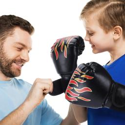 PU Couro Luvas De Treinamento De Boxe Profissional para Crianças, Sparring, Respirável, Muay Thai, Perfuração, Karatê, 5-12Yrs - Image 3