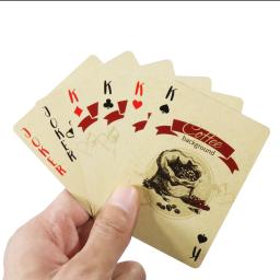 Retro Poker Playing Cards Deck, Vintage Coffee Mug Game e Party, Deck impermeável de cartas de jogo, 65x90mm - Image 5