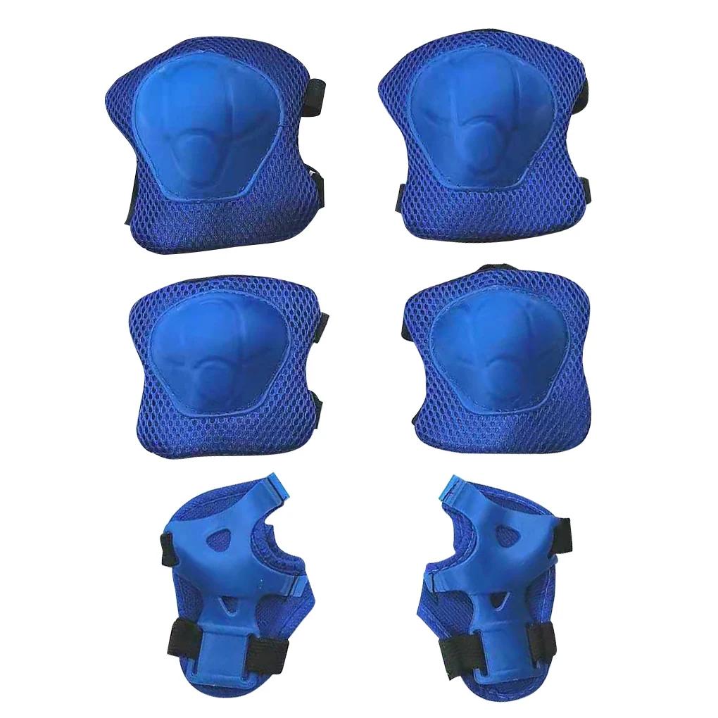 Conjuntos de engrenagens protetoras para crianças, segurança do joelho, patins no gelo, protetor de rolo, esporte ao ar livre, patinação, bicicleta, crianças, 6 pcs - Image 1