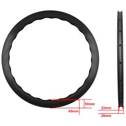 5045mm novas rodas de freio a disco de bicicleta de fibra de carbono 700c 24 furos em forma de onda fivela de carbono rodas de bicicleta de estrada - Image 6