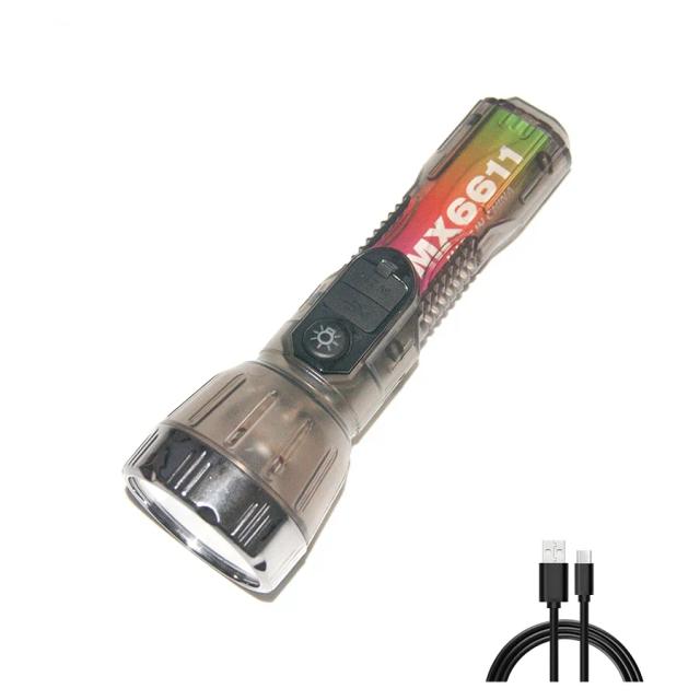 Lanterna Solar Portátil Recarregável Tipo-C com 3 Modos de Luz e Bateria de 1200mAh - Tocha Super Brilhante para Acampamento e Aventura ao Ar Livre