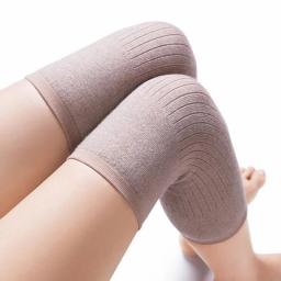 Joelheiras Elastic Knit Ultra-fino Cashmere Sport Exercício Respirável Joelheira Segurança Suprimentos - Image 2