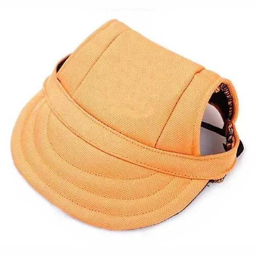 Boné ajustável para cães de todos os tamanhos com furos para as orelhas, ideal para proteção solar em caminhadas e passeios de verão.