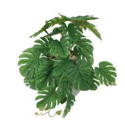 Terrário artificial planta para répteis anfíbio para tanque pet habitat decorações folhas tropicais realistas folha de plástico rattan - Image 2