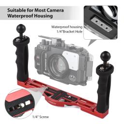 Dual Handle Camera Diving Rig, Handheld, impermeável, bandeja subaquática, estabilizador, habitação, suporte para GoPro, Canon, Sony, Nikon, DSLR - Image 3