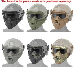 Máscara tática com óculos de proteção, acessórios de paintball, máscaras à prova de poeira, airsoft, à prova de vento - Image 3