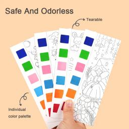 Portable Watercolor Painting Book for Kids, Paint with Water Brush, Guache Graffiti Picture, Coloring Drawing Toys, Kindergarten Gifts - Image 3