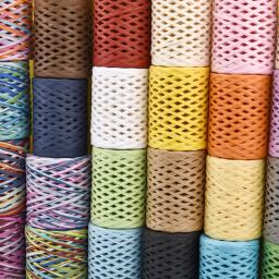 Fio De Palha De Raffia Natural Para Tricô, Linhas De Papel, Saco De Sunhat De Malha À Mão DIY, Corda De Embrulho, Presente Do Partido, 100m por Rolo - Image 2