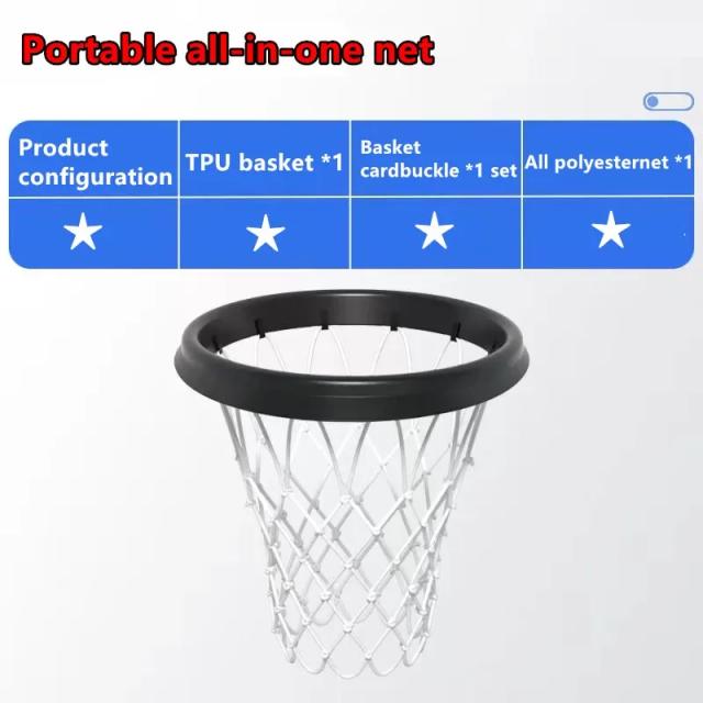 Rede Removível de Basquetebol Portátil para Uso Interno e Externo, Ideal para Profissionais, 45cm, 1 Unidade