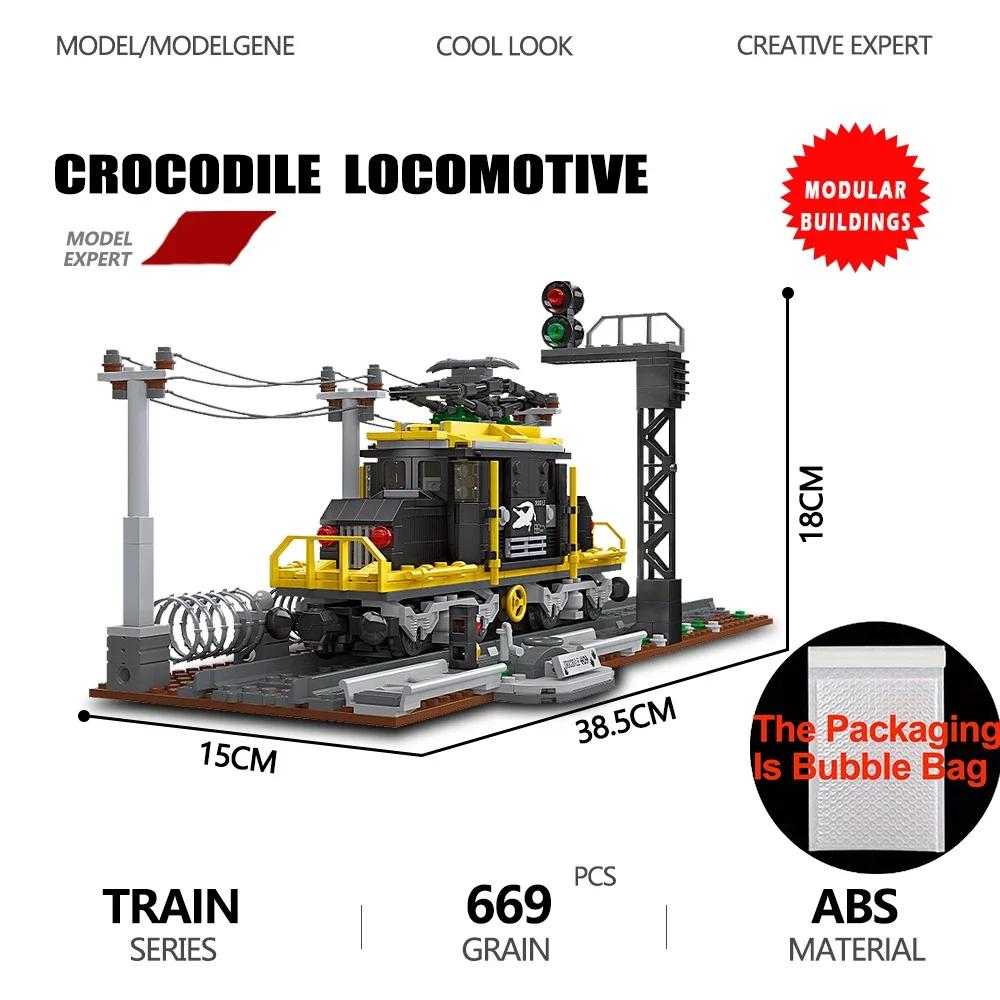 Técnico Train Model Building Blocks Locomotiva a vapor de plástico Idéias de montagem jogáveis Brinquedos ferroviários Presentes para crianças - Image 1
