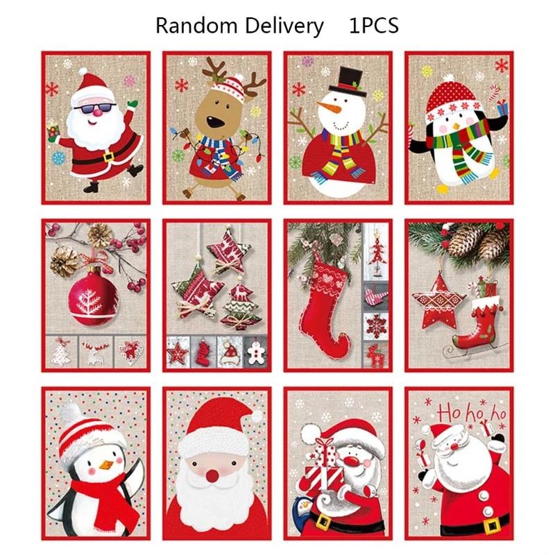 Feliz natal cartão com música cartões postais convites ano novo natal festa presente para crianças - Image 1