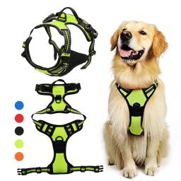 Cão de estimação arnês reflexivo ajustável respirável colete cinta no peito para pequeno médio grande cão gato cachorro coleira accessoires - Image 1