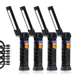 Lanterna USB Recarregável com Bateria Embutida, Tocha de Acampamento, Luz de Trabalho LED, Base Magnética, 5 Modos, Casa, Exterior - Image 1