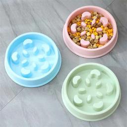 Alimentador lento de plástico portátil para animais de estimação, tigela anti-estrangulamento, prato de alimentação anti-estrangulamento, tigela de comida, cachorro, gatinho, gatinho, animais de estimação, alimentação lenta - Image 4