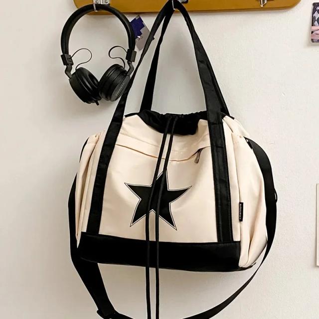 Bolsa crossbody feminina commuter tote ombro único padrão estrela grande capacidade mochila para classe e escola nova venda quente do