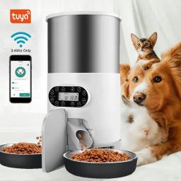 Tuya inteligente app alimentador para animais de estimação gato e cão dispensador automático de alimentos adequado para gatos e cães pequenos e médios alimentação remota - Image 1