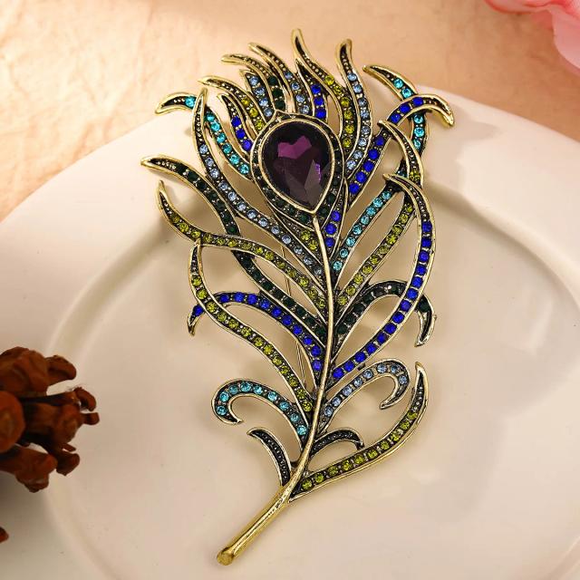 Broches de Strass Roxo Luxuosos e Alfinetes Elegantes para Casamentos e Festas Femininas