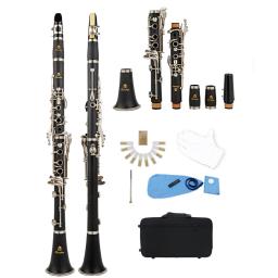 Clarinete de rowtter caindo tune b 17 chave sib klarnet/abs material do corpo clarinete - Image 2