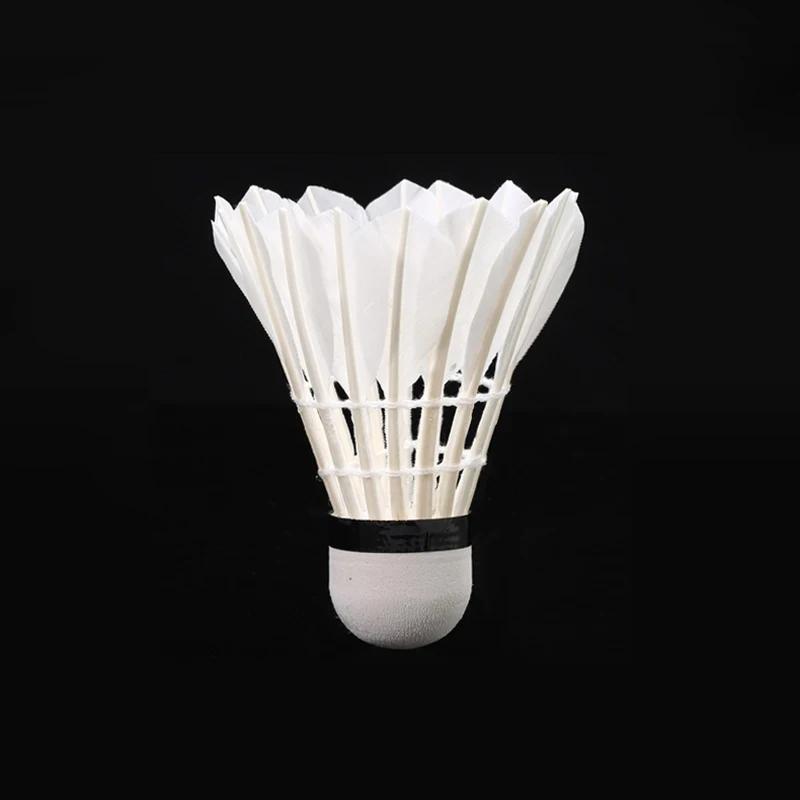 King White Goose Feather Badminton Peteca, Bola Durável, Treinamento Esportivo, Velocidade 76, 77, 1Pc - Image 1