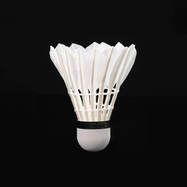 Peteca King White Goose Feather para Treinamento Esportivo - Bola Durável com Velocidades 76 e 77, 1 Unidade