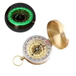 Portátil bronze ouro cor cobre bolso bússola, navegação com display noctilucence, acampamento ao ar livre e caminhadas, novo - Image 1