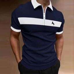 Polo de poliéster com impressão digital 3D masculino, camisa esportiva de manga curta casual, camisa de golfe de secagem rápida, verão, nova - Image 3