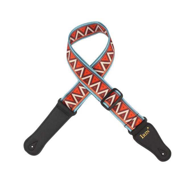 Correia de Guitarra Ajustável em Poliester com Estampa Étnica e Bordado em Algodão para Acessórios de Guitarra Acústica e Elétrica