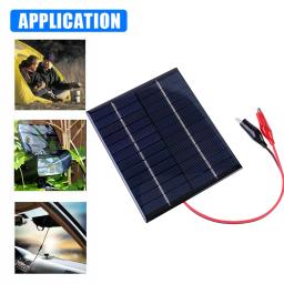 Painel solar 5w 12v acampamento caminhada à prova dportable água ao ar livre portátil célula power bank bateria carregador solar para o telefone móvel bateria de carregamento - Image 4