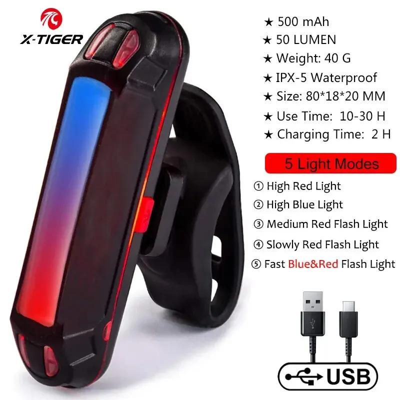 Luz traseira da bicicleta super brilhante led luz da bicicleta usb recarregável selim garfo luz de aviso segurança lanterna traseira da bicicleta - Image 1