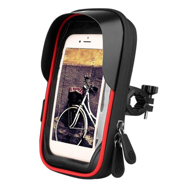 Suporte à prova d'água para telefone de bicicleta e motocicleta com montagem no guidão para celulares de até 6,4 polegadas