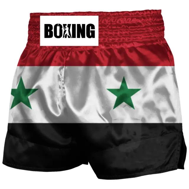 Calções de Treinamento para Artes Marciais com Estampa da Bandeira Egípcia para Boxe, Muay Thai e MMA