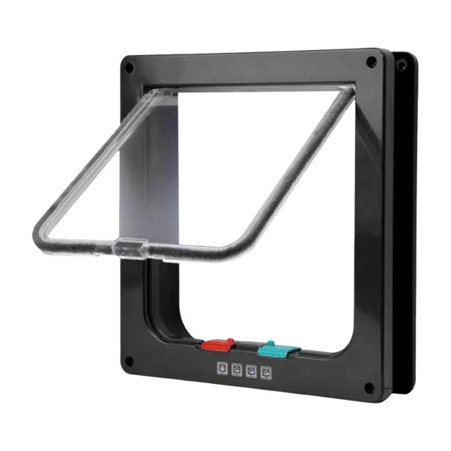 Porta Deslizante com Trava de Segurança para Animais: Ideal para Cachorros e Gatos, Flap Puppy e Kitten