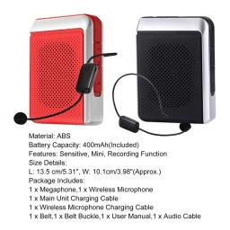 Amplificador de voz alto volume amplificar som sensível bluetooth-compatível portátil megafone fone de ouvido microfone para professores - Image 5