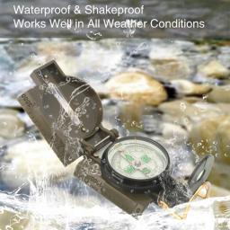 Professional Waterproof High Precision Compass, Gadget ao ar livre, Sports Caminhadas Montanhismo, Militar Exército Direção Guia Ferramenta - Image 4