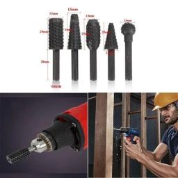 5 pçs 1/4 diy diy diy broca conjunto de ferramentas de corte de carpintaria para carpintaria faca escultura em madeira edifício/engenharia mão ferramenta - Image 6