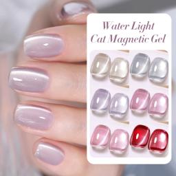 Nascido bonito 10ml luz de água gato gel magnético unha polonês vernis semi permanente embeber fora cristal gel polonês para unhas manicure - Image 2