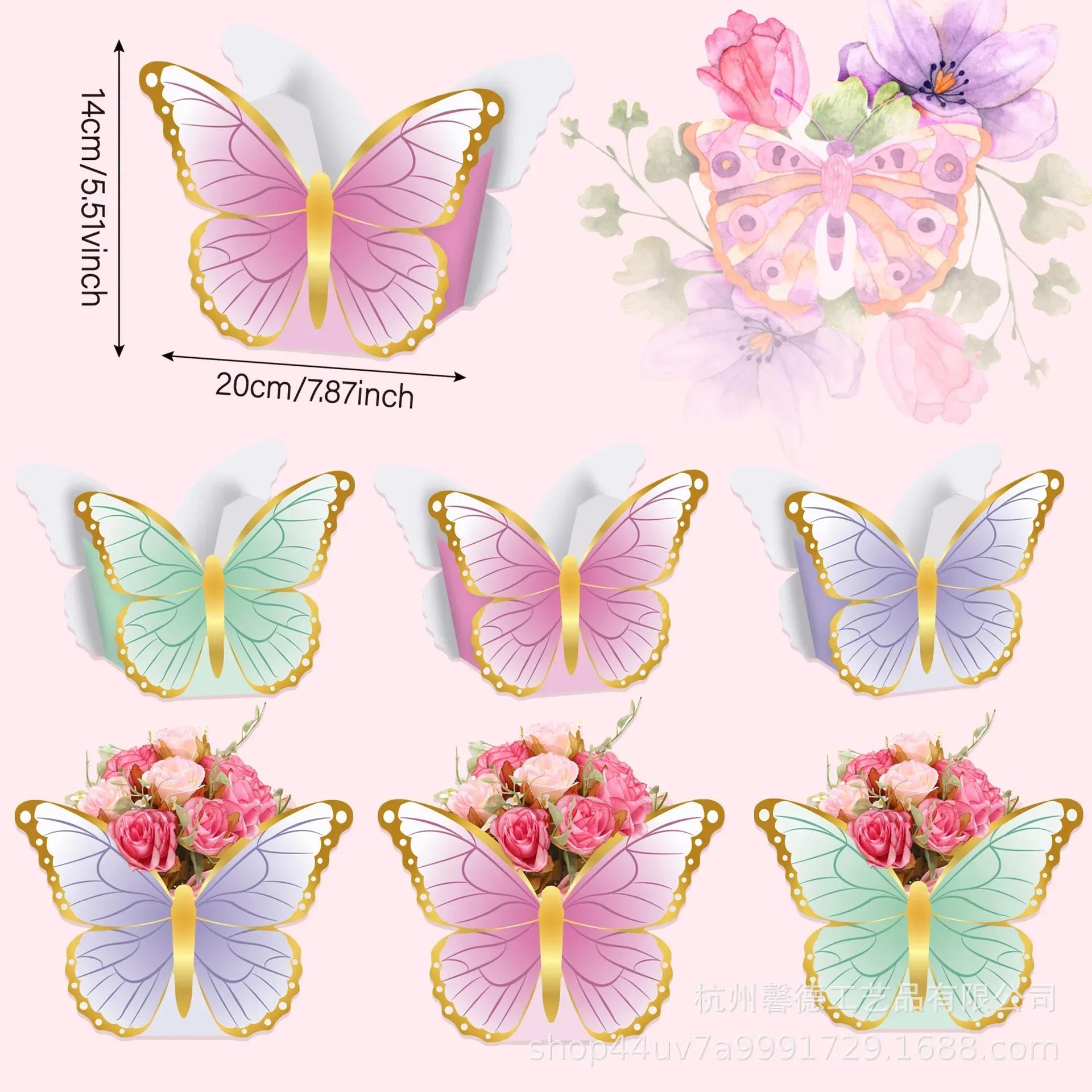 Butterfly Centerpieces Tea Party Favors, Decoração de mesa para festa de bebê, aniversário, casamento, suprimentos temáticos, 12 pcs - Image 1