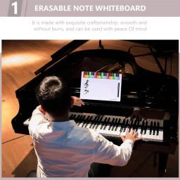 Quadro portátil com teclado apagável, placa de ensino, branco, música, mesa de funcionários, piano, notação desktop, ferramenta de ensino - Image 3