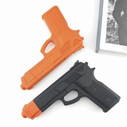 Pistola de plástico ABS para meninos, 2 cores, brinquedo esporte ao ar livre, prática, treinamento, pintura preta ou laranja, presentes DIY - Image 2