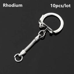 Fecho de lagosta C Fivela com Corrente Cobra, Chaveiro Ganchos, Jóias DIY Fazendo Acessórios, Atacado, 10Pcs - Image 5