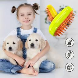 Escova de vapor elétrica para gatos e cães, Hair Grooming, Tangled and Loose, Steam Spray, Pet Comb, Grooming Accessories - Image 3