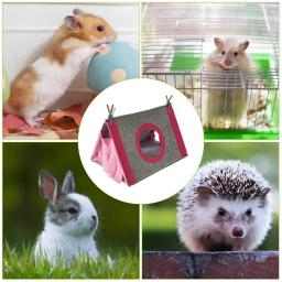 Hamster sentiu pano tenda pequenos animais abrigo casa cobaias furões chinchilas ouriços coelhos ninho gaiola cama acessórios - Image 5