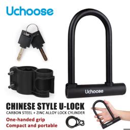 U-Shaped Bicycle Security Lock, Conveniente, Reforçado com Chave, Anti Roubo, Acessórios Convenientes - Image 1